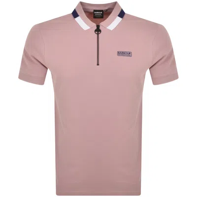Barbour International Smith Polo T Shirt Pink