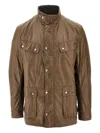 Barbour International Snap-fastening Pocket Jacket In Brown