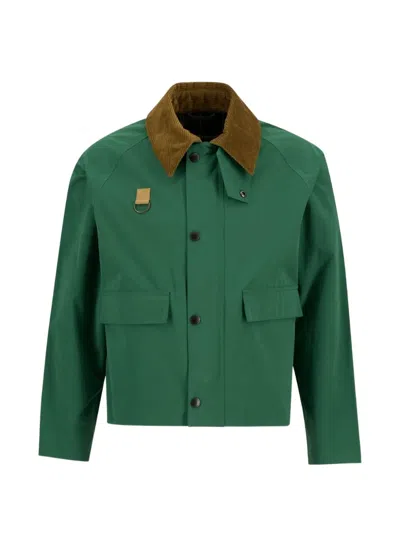 Barbour International Spey Oversized Jacket In Green