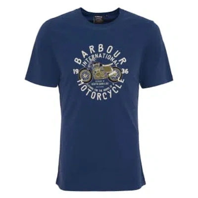 Barbour International Spirit Graphic T-shirt Washed Cobalt In Neutral