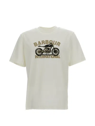 Barbour International Shifter Motorcycle Graphic T-shirt In White