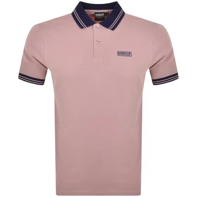 Barbour International Tracker Polo T Shirt Pink