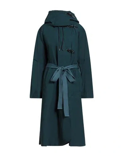 Barbour International Woman Coat Deep Teal Size 6 Cotton In Green