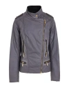 Barbour International Woman Jacket Slate Blue Size 10 Cotton In Blue