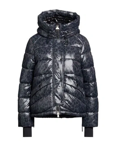 Barbour International Woman Puffer Charcoal Size 12 Polyamide In Multi