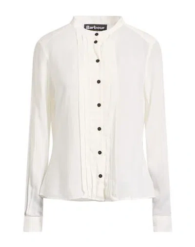 Barbour International Woman Shirt Ivory Size 10 Viscose In White