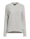 Barbour International Woman Sweater Light Grey Size 8 Merino Wool, Viscose, Polyamide, Cashmere In Gray