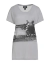 Barbour International Woman T-shirt Grey Size 12 Lyocell, Cotton In Gray