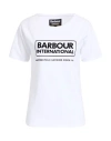 Barbour International Woman T-shirt White Size 10 Cotton, Elastane In White