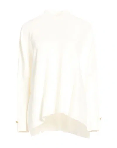 Barbour International Woman Turtleneck White Size 10 Cotton