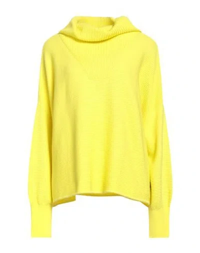 Barbour International Woman Turtleneck Yellow Size L Cotton