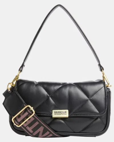 Barbour International Womens Soft Quilt Mini Soho Crossbody Bag In Black