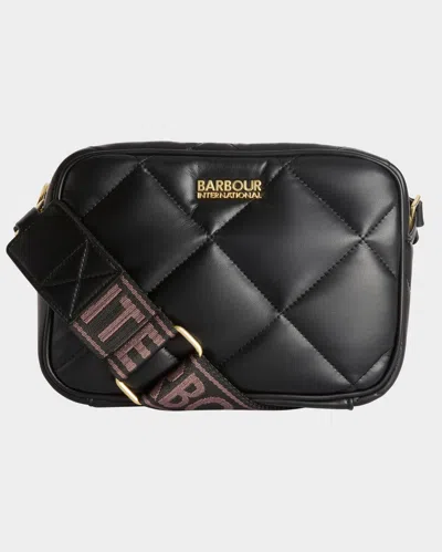 Barbour International Womens Soft Quilt Sloan Crossbody Bag In Black