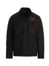 Barbour International Workers Wax Black Jacket In Black