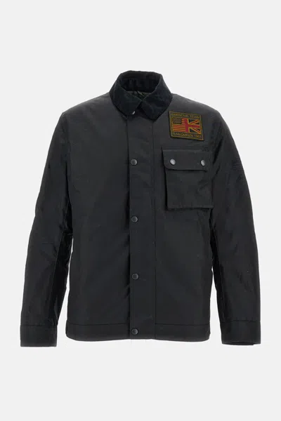 Barbour International Workers Wax Jacket In Black