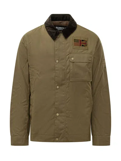 Barbour International Workers Wax Jacket In Sand