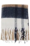 Barbour Tartan-pattern Fringed Scarf In Neutral