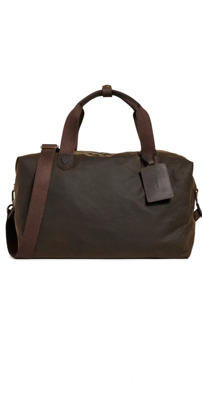 Barbour Islington Holdall Olive In Brown