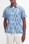 BARBOUR IVES REGULAR FIT LEAF PRINT SHORT SLEEVE COTTON BUTTON-UP SHIRT