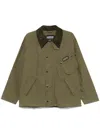 Barbour Ivy Green Jacket With Press-stud Fastening In Green