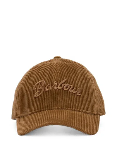 Barbour Ivybridge Corduroy Logo-embroidered Cap In Brown