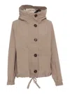 Barbour Cotton Jacket With Adjustable Drawstring Hem In Neutral