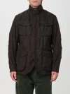 Barbour Ogston Waxed Cotton Jacket In Brown