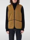 Barbour Sleeveless Tailored Jacket With Textured Fabric And Contrasting Trim In Brown