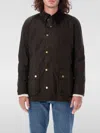 Barbour Brown Waxed Cotton Ashby Jacket In Green