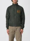 Barbour Logo Patch Zip-up Padded Jacket In Green