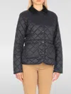 Barbour Quilted Jacket With Diamond Pattern In Black
