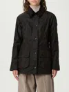 Barbour Beadnell Waxed Cotton Jacket In Black