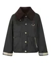 Barbour Catton Waxed Cotton Jacket In Black