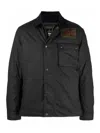 Barbour International Workers Wax Black Jacket In Black