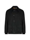 Barbour Jacket Waxed Cotton Corduroy Collar In Blue