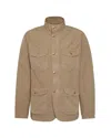 Barbour Button-fastening Cotton Jacket In Brown