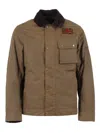 Barbour Workers Wax Jacket With Classic Collar In Brown