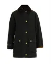 Barbour Cotton Corduroy-collar Coat In Green
