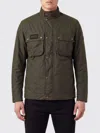Barbour Olive Mock Collar Logo Jacket In Green