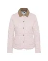 Barbour Deveron Quilted Jacket Primrose Pink In Pink