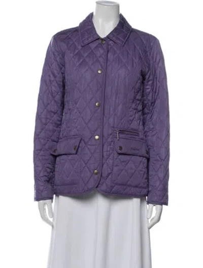 Pre-owned Barbour Jacket In Purple