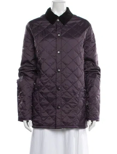Pre-owned Barbour Jacket In Purple