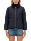 Barbour Jacket With Zip In Blue