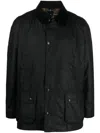 Barbour Ashby Wax Jacket Navy In Black