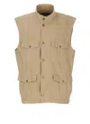 Barbour Beige 'casual Corbridge' Vest In Cotton With Pockets In Nude