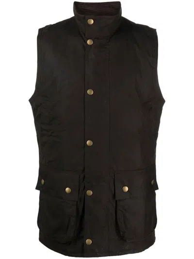 Barbour Zipper Vest In Black