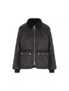 Barbour Quilted Jacket With Long Sleeves And Pockets In Black