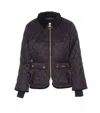 Barbour Quilted Jacket With Long Sleeves And Pockets In Black