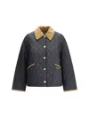 Barbour Liddesdale Cropped Icons Quilted Jacket In Gray