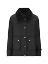 Barbour Collared Button In Black/jaguar